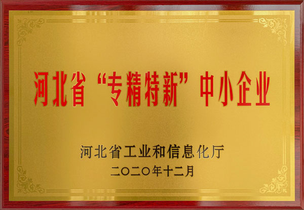 恭喜我公司入選河北省第五批“專精特新”中小企業(yè)